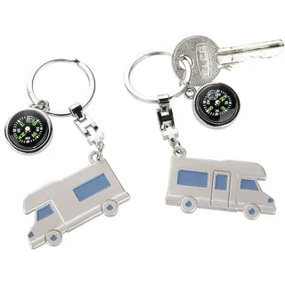 Gilde Schlüsselanhänger Wohnwagen Wohnmobil mit Kompass