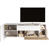 INOSIGN Lowboard »Monaco Breite 181 cm, TV-Board mit 1 Tür, 1 Klappe u. 1 Schubkasten«, Fernsehtisch, TV-Schrank, Soft/Self Closing, weiß