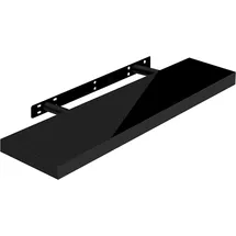 Woltu Wandregal 60 x 22,9 x 3,8 cm Schwarz