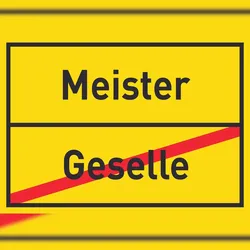 Meister Geselle Schild Ortsschild A0 (841x1189mm)