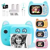 Sofortbildkamera für Kinder, 6,1 cm LCD-Bildschirm Kinder Druckkamera,Digitalkamera für Kinder mit 6-fachem Zoom,24 M Pixeln Dual-Objektiv & 1080P Videorekorder, Geschenk für Jungen und Mädchen(Grün)