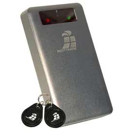 Digittrade GmbH Digittrade RS256 4TB HDD verschlüsselt mit Hardware Verschlüsselung, RFID Security externe Festplatte (6,4 cm (2,5 Zoll), 5400rpm, USB 3.0, 256-Bit AES Verschluesselung 6,35cm 2,5Zoll ... (4 TB), Externe Festplatte, Silber