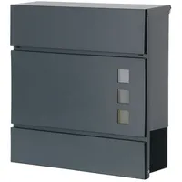 V2Aox Briefkasten mit Zeitungsfach Anthrazit