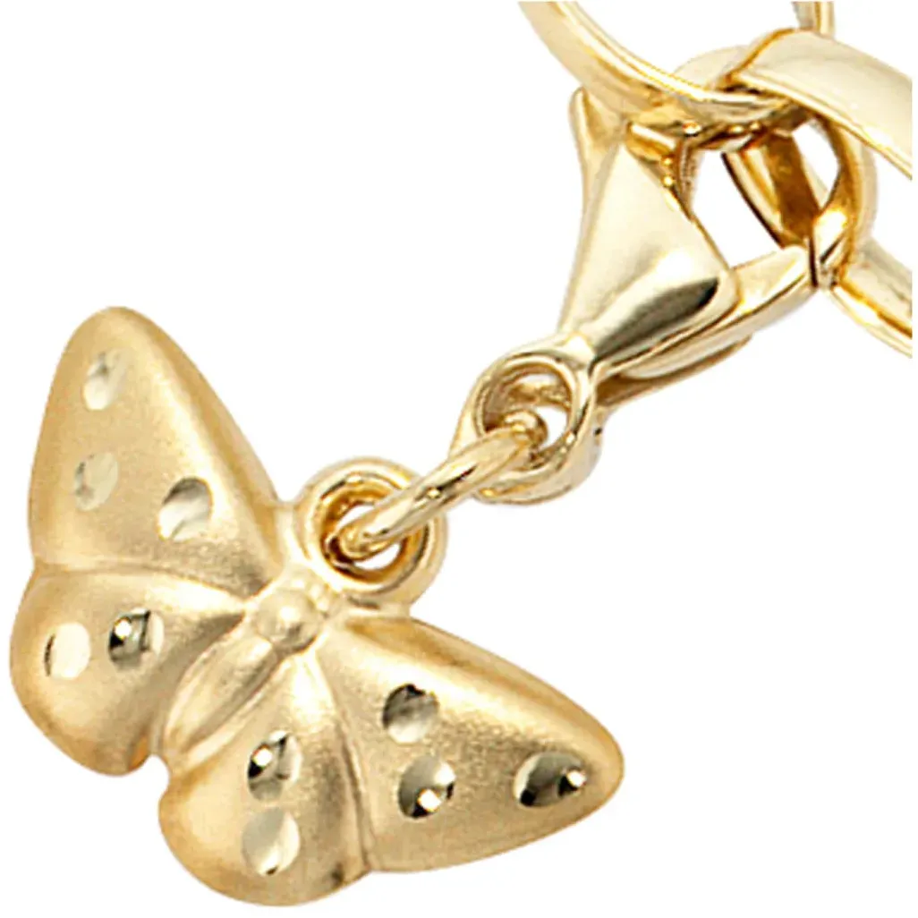 Charm Schmetterling JOBO "Schmetterling", gold (gelbgold 333), Charms, Damen, Gelbgold 333, 333 Gold