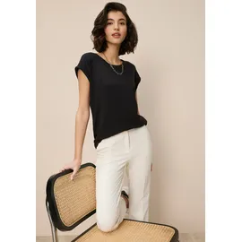 TAMARIS T-Shirt "mit Rundhals und lockerem Schnitt, aus angenehmem Viskose-Jersey", Damen, Gr.