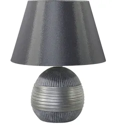 Tischlampe silber 37 cm Kegelform SADO