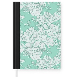 MuchoWow Notizbuch Muster – Vintage – Blumen, Journal, Merkzettel, Tagebuch, Notizheft, A5, 98 Seiten, Haushaltsbuch bunt