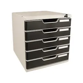 Exacompta 331014D MODULO A4+ 5 abschließbare Schubladen - Schwarz