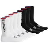 FC Barcelona Unisex Socken 7er Pack Weiß/Schwarz 39-42