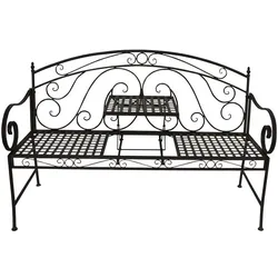GARDEN PLEASURE Bank, Schmiedeeisen, BxHxT: 146 x 96 x 53 cm - grau