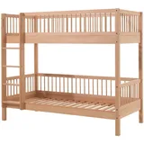 Vipack Etagenbett Forrest 90 x 200 cm Buche massiv lackiert natur/beige
