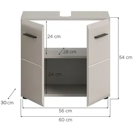 xonox.home Waschbeckenunterschrank Ice 60 x 54 cm Kaschmir