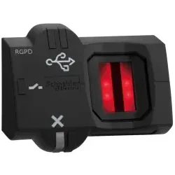 Schneider Electric XB5S8B2L2 Biometrischer Taster, Harmony XB5S, Fingerabdrucksensor, Kunststoff, 22mm, mit USB, bistabil, 2m Kabel, 24V ACDC
