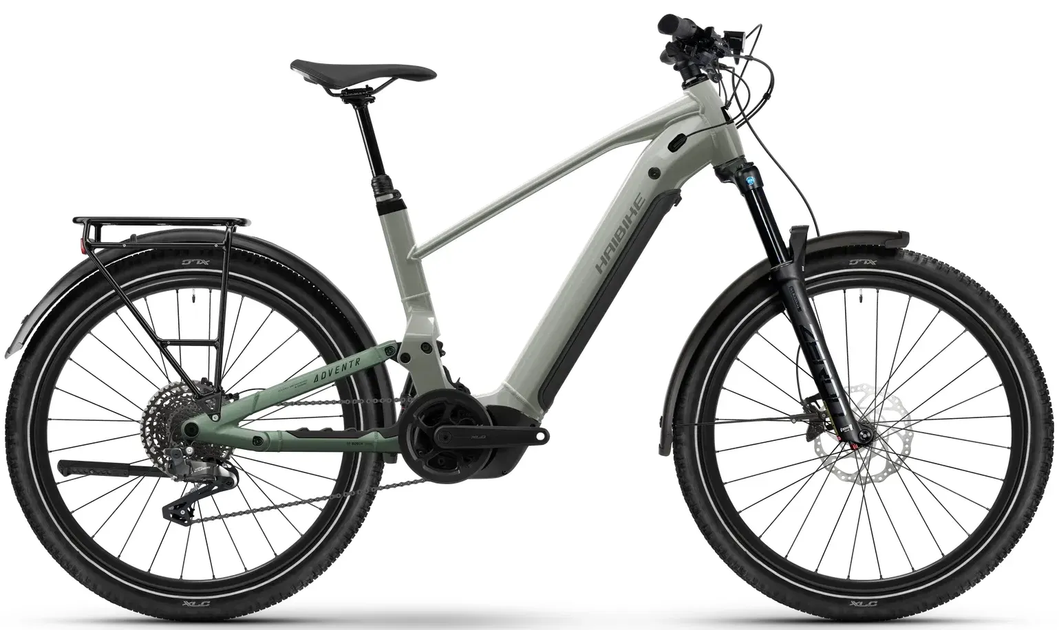 Haibike Adventr 4 High 2026 - grey/bamboo green matt/glänzend