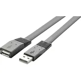 Renkforce USB-Kabel USB 2.0 USB-A Stecker, USB-A Buchse 2.00 m Schwarz hochflexibel RF-4096134