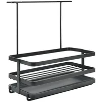 Metaltex Spülbecken-Organizer Tokyo 22 x 11 x 24 cm Schwarz