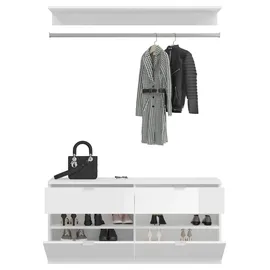 xonox home Projekt X Kommode - Garderobenstange - Schwarz