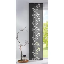 Gardinenbox Flächenvorhang Schiebegardine Klettband 60 x 245 cm Schwarz 1 St.