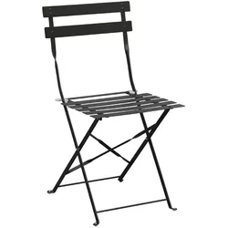 Gastronoble Bolero klappbare Terrassenstühle | Stahl | schwarz | 4 Stühle