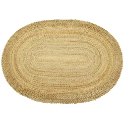 Sisalteppich CARPETFINE "Juteteppich Luca", beige (natur), B:80cm H:13mm L:150cm, Jute, Teppiche, natürliches Pflanzenmaterial von Hand gewebt, Boho Style