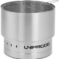 Uniprodo Uniprodo, Feuerschale, Feuerschale Edelstahl 55x55x48 cm mit Grillrost & Aufbewahrungstasche Feuerkorb (54.90 cm)