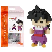 Nanoblock BANDAI - Nanoblock - Figur - Dragon Ball Z - Son Gohan - Mini-Bausteinfigur, Pixelart - 100 Teile - NBDB008