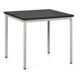 Esstisch TRIVIA, 800 x 800 mm, grau Konstruktion, Wenge