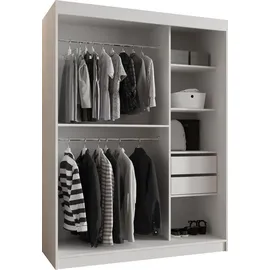 Mirjan24 Schwebetürenschrank Selfie 150 x 0 x 0 cm Weiß
