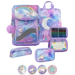 Belmil Smarty Plus Premium Schulranzen Set 5-teilig Moonlight Moonlight Schulranzen Set