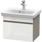 Duravit DuraStyle Waschtisch-Unterschrank DS630302243 50 x 36,8 cm, weiß hochglanz/basalt matt, 1 Auszug