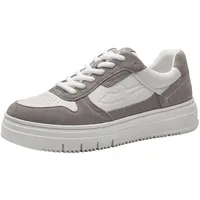 TAMARIS Damen Sneaker Wechselfußbett; White/Grey, EU 37