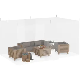 Relaxdays Moskitonetz, 250 x 300 x 500 cm, engmaschiges Mückennetz, Outdoor & Indoor, Insektenschutz, Polyester, weiß