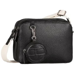 Umhängetasche TOM TAILOR "Rima", Damen, Gr. B/H/T: 20cm x 15,5cm x 6cm, schwarz, Polyurethan, clean, gepflegt, unifarben, Taschen Umhängetasche, elegante Formen treffen auf sportiven Schulterriemen & Minipouch