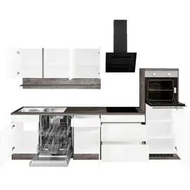 kochstation Küchenzeile KS-Virginia 300 cm weiß