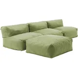 Oviala Gartensofa, Grün, Textil, 85x65x340 cm, Loungemöbel, Gartensofas