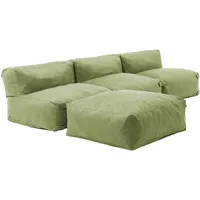 Oviala Gartensofa, Grün, Textil, 85x65x340 cm, Loungemöbel, Gartensofas