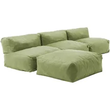 Oviala Gartensofa, Grün, Textil, 85x65x340 cm, Loungemöbel, Gartensofas