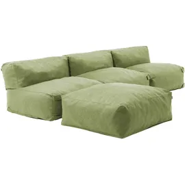 Oviala Gartensofa, Grün, Textil, 85x65x340 cm, Loungemöbel, Gartensofas
