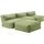 Oviala Gartensofa, Grün, Textil, 85x65x340 cm, Loungemöbel, Gartensofas