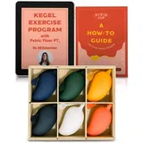 Pixie Beckenbodentrainer 6er Set Beckenbodenmuskulatur stärkende Gewichte inklusive Beckenbodenübungen in leicht lesbarem Ebook für Anfänger und Fortgeschrittene