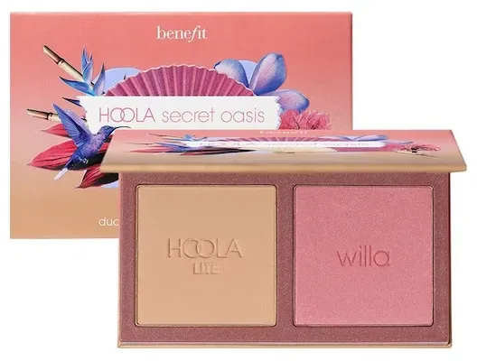Benefit Benefit Loves Gimme Minis Hoola Secret Oasis - Palette Aus Hoola Lite Bronzer & Willa BlushGeschenkset Hoola Bronzer Lite MIni 2,5 gr. + Willa Blush im zartem Rosa Mini 2,5 gr.