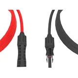 Solarkabel 4M 4mm2 Verlängerungskabel Solarstecker reines Kupfer für Solaranlagen inkl. PV Stecker Rot+Schwarz Set