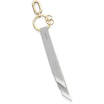 Audi Collection Audi Schlüsselanhänger Leder Damen Schlüsselband Schlaufe Logo, grau/creme