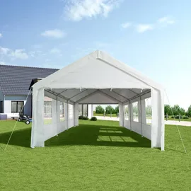 Tectake Pavillon 6 x 4 m mit Seitenteile weiß