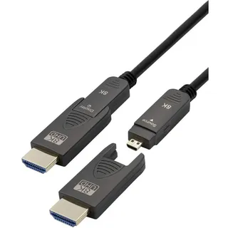 Transmedia Maxtrack HDMI Anschlusskabel (10 m Schwarz C504-10ML 8K UHD HDMI-Kabel