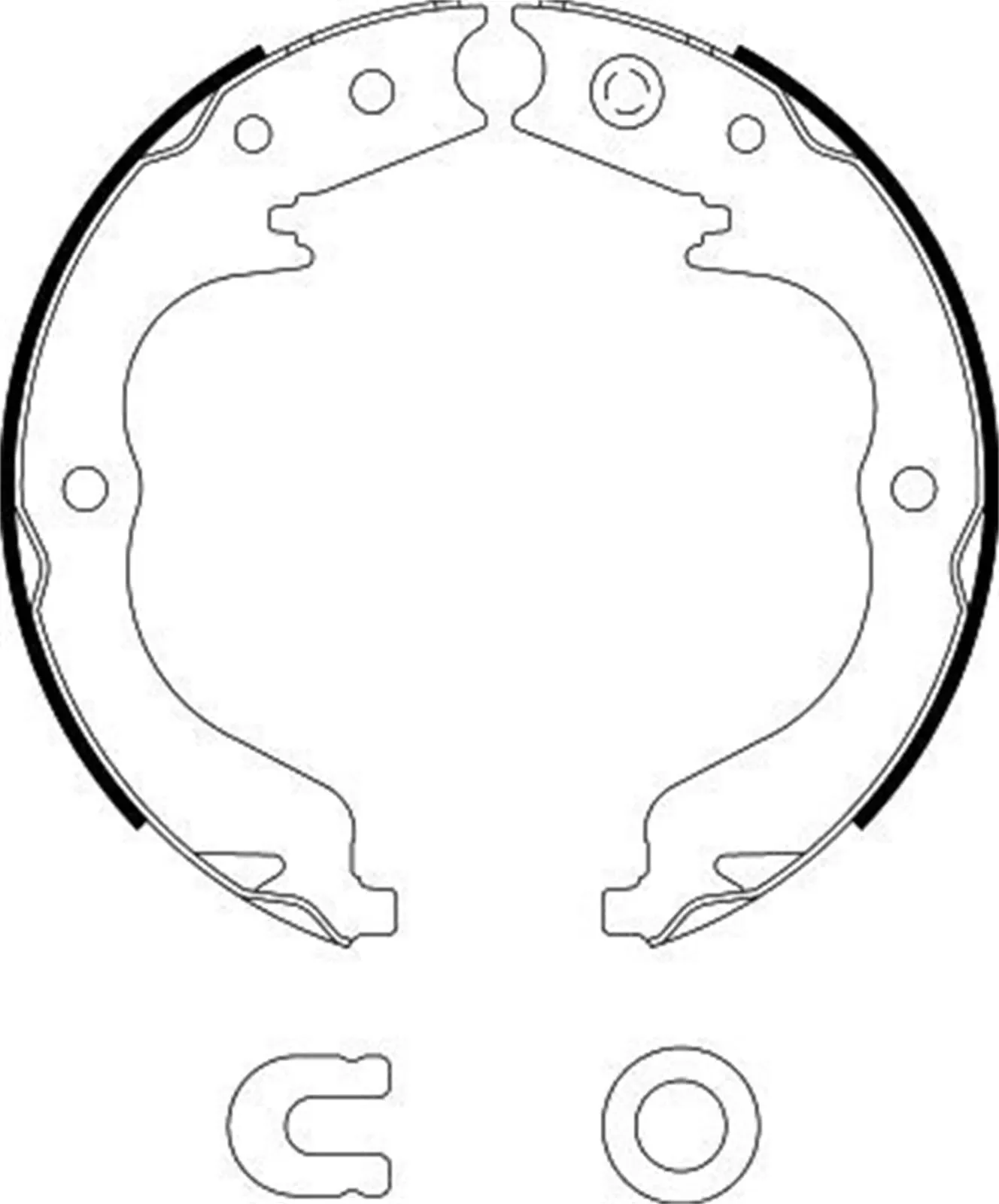 Hella Bremsbackensatz Feststellbremse Passend Für Citroën C-crosser Mitsubishi: Bremsbackensatz, Feststellbremse Citroën: 4241n6 Mitsubishi: 4800a001