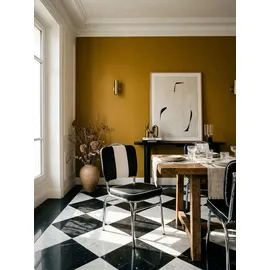 KADIMA DESIGN Retro Esszimmerstuhl Textil schwarz