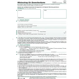 RNK Formularblock Mietverträge für Gewerberäume A4 liniert