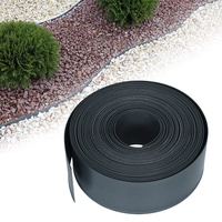 JNGLGO Rasenkante Kunststoff Beeteinfassung 20m Flexible Beetumrandung Rasenkanten Mähkante Gartenumrandung Höhe12 cm, Anthrazit