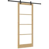 vidaXL Schiebetür ORKDAL Natur und Schwarz 93 x 232 cm 3332207